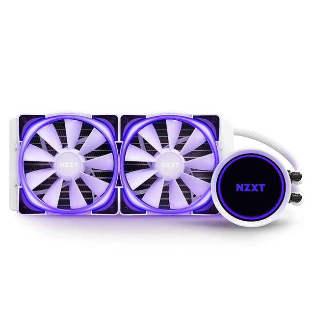 Enfriamiento Liquido NZXT Kraken X53 White 240mm, 2 Ventiladores Aer RGB - RL-KRX53-RW