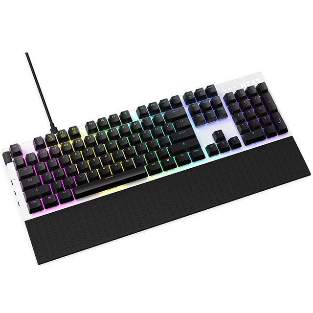 Teclado Mecánico Modular NZXT Function Blanco, Switches Gateron Red, RGB, Hot Swap, USB C, Ingles - KB-1FSUS-WR