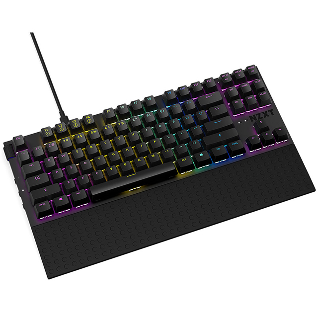 Teclado Mecánico Modular NZXT Function Tenkeyless Negro, Switches Gateron Red, RGB, Hot Swap, USB C, Ingles - KB-1TKUS-BR