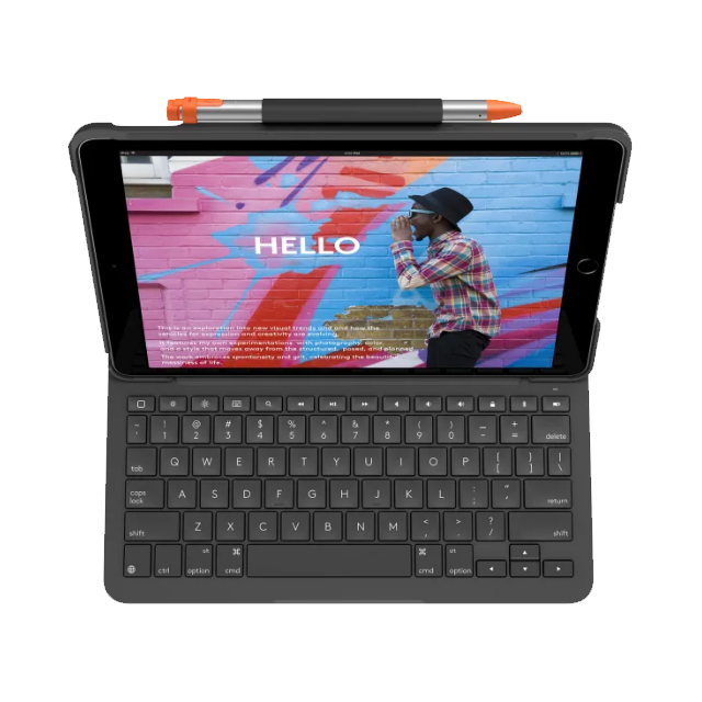 Funda con teclado para iPad Logitech Slim Folio Grafito (7.ª, 8.ª y 9.ª generación) | Bluetooth LE - 920-009473