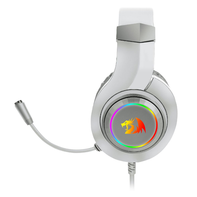 Diadema Gamer Redragon Hylas Blanco H260-RGB-W / 3.5mm + USB / PC /