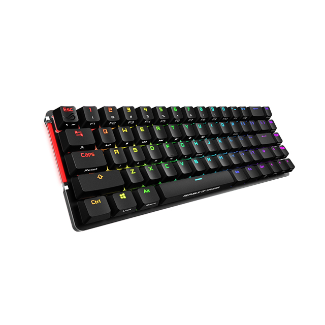 Teclado Mecanico Inalámbrico Asus ROG Falchion NX 65%, Switches ROG NX Blue, 68 Teclas, Aura Sync, Ingles - M6011 ROG FALCHION NX/NXBL/US