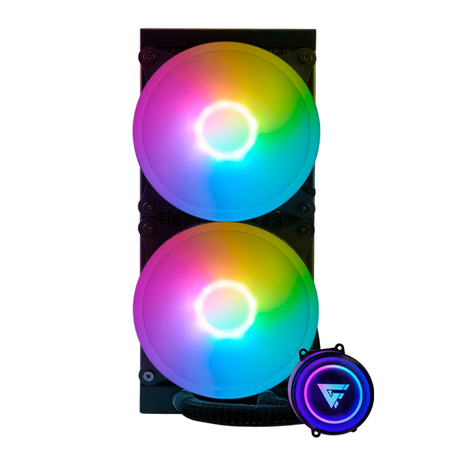 Enfriamiento Liquido GameFactor LQG601-BK RGB, 240mm, Compatible con Socket LGA1700