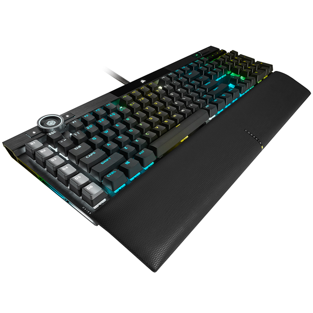 Teclado Mecánico Corsair K100 RGB, Switches Cherry MX Speed, Interruptor Corsair OPX, Ingles - CH-912A01A-NA