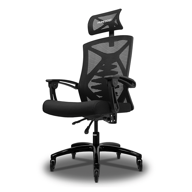 Silla Gamer Munfrost Nova Negra | Reclinable | 180KG | Ruedas tipo patin - MFMSIL1B