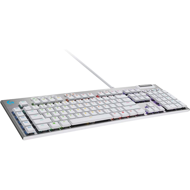 Teclado Mecánico Logitech G815 Blanco, Switches Low Profile GL Tactil, Lightsync RGB, Ingles- 920-011354