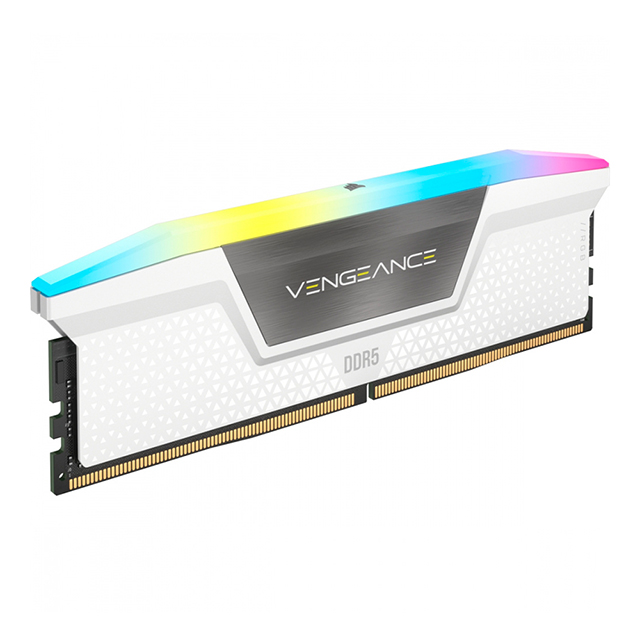 Memoria RAM Corsair Vengeance RGB, 64GB, 2x32, DDR5, 5200MHz, CL40, Blanco - CMH64GX5M2B5200C40W