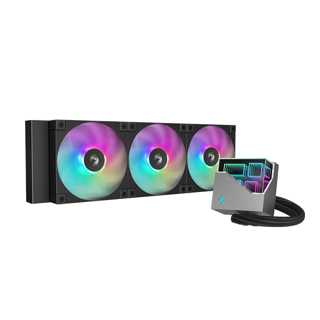 Enfriamiento Líquido DeepCool LT360 ARGB, 360mm, 3 Ventiladores ARGB, Negro - R-LT360-BKAMNC-G-1
