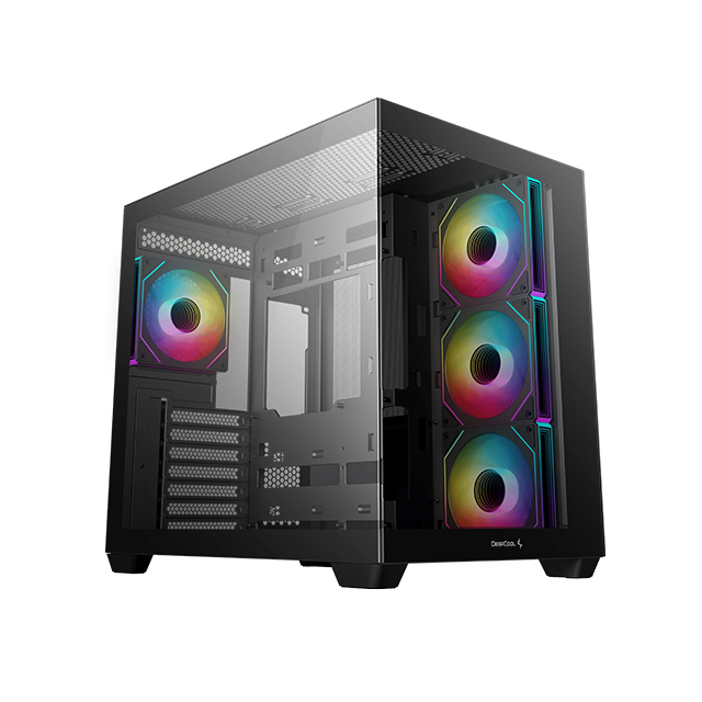 Gabinete DeepCool CG530 4F, Negro, 4 Ventiladores ARGB, Cristal Templado, ATX, Doble Cámara - R-CG530-BKADA4-G-1