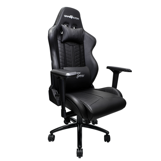 Silla Gamer GameFactor CGC601 XL, Piel, Reclinable, Negro