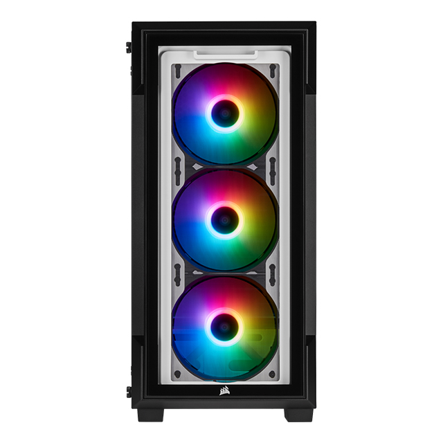 Gabinete Corsair Icue 220T RGB Blanco, Cristal Templado, 3 Ventiladores SP120 RGB PRO, ATX - CC-9011191-WW