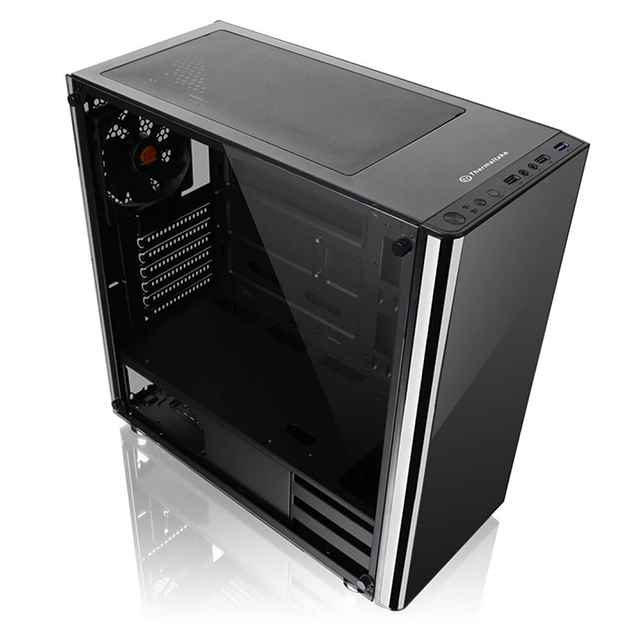 Gabinete Thermaltake V200 TG con fuente 600w, Cristal Templado, ATX, USB 3.0, 1 Ventilador 120mm - CA-3K8-60M1WU-00