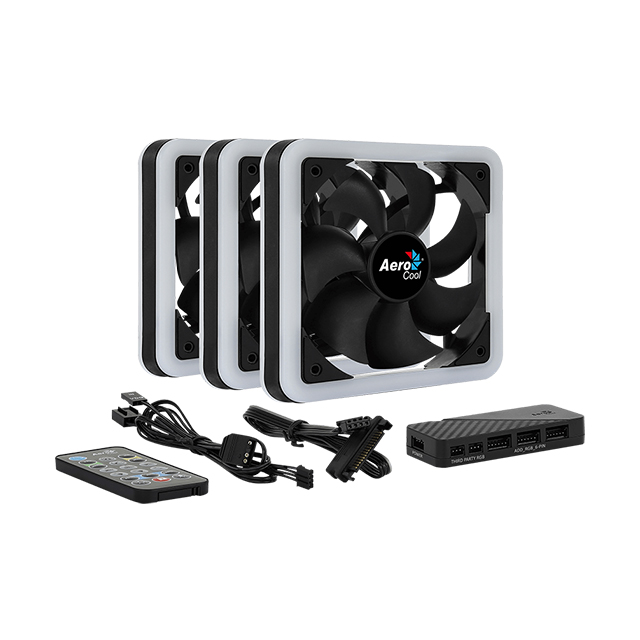 Ventiladores Aerocool Edge 14 Pro, 3x140mm, ARGB