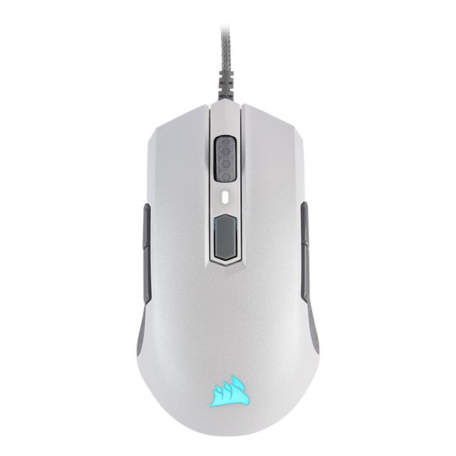 Mouse Corsair M55 RGB PRO Blanco, Ambidiestro, Alámbrico, RGB, ICUE, 12,400 DPI, CH-9308111-NA