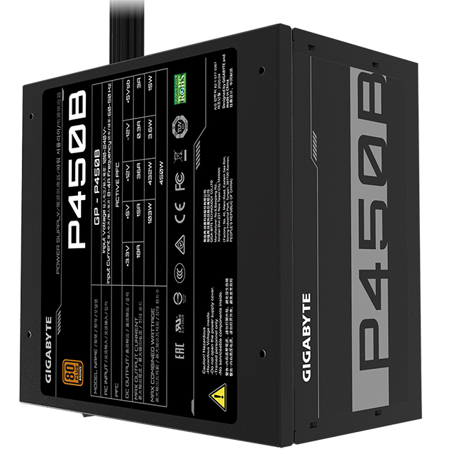 Fuente de Poder Gigabyte P450B, 450W 80 Plus Bronze - GP-P450B