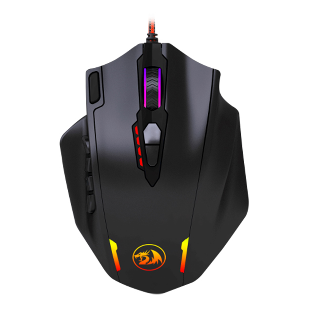 Mouse Gamer Redragon Impact M908, Alámbrico, 12,400 DPI, 18 Botones Progamables, Pixart 3327 óptico