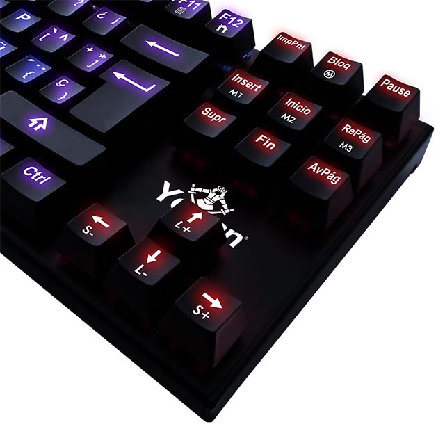 Teclado Mecánico Yeyian Spark Serie 2000, RGB, Red (Linear), TKL, Español, YAT1806