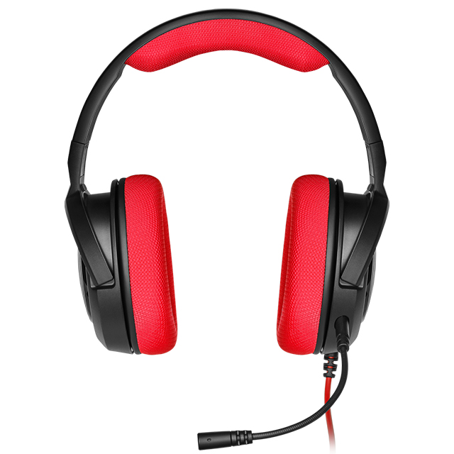 Diadema Corsair HS35 Rojo, Alámbrico, 3.5mm, PC, PS4, Xbox One, Switch, Mobile Devices, Stereo - CA-9011198-EU