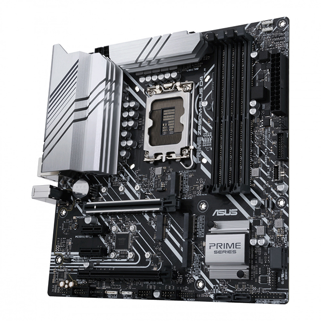 Tarjeta Madre Asus Prime Z690M-Plus D4, Micro-ATX, 12th Gen Intel, LGA1700, DDR4 5333Mhz OC, 3x M.2, Thunderbolt 4, Aura Sync