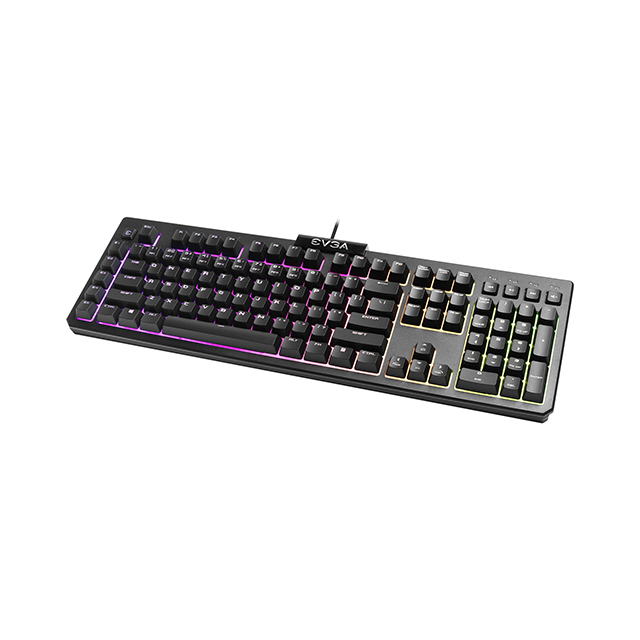 Teclado de Membrana EVGA Z12 RGB Gaming, Macros programables, Resistente al agua, Ingles - 834-W0-12US-KR