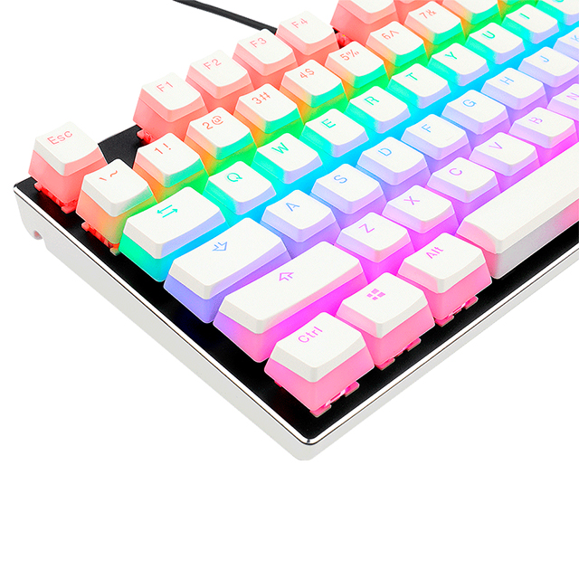 Gaming Keycaps Para Teclado Mecanico Redragon Scarab A130 White, 105 Teclas, Translucidas