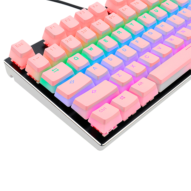 Gaming Keycaps Para Teclado Mecanico Redragon Scarab A130 Pink, 105 Teclas, Translucidas