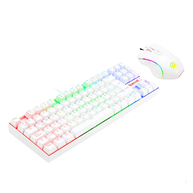 Combo de Teclado Mecánico y Mouse Redragon Kumara + Griffin White - K552RGB-BA-W-SP