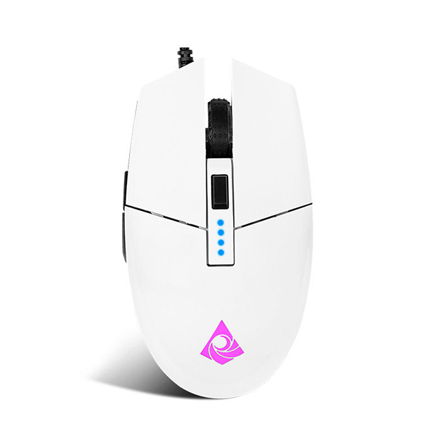 Mouse Gamer Munfrost Triton White, Alámbrico, 12,000 DPI, 6 Botones Progamables, Pixart 3360 óptico