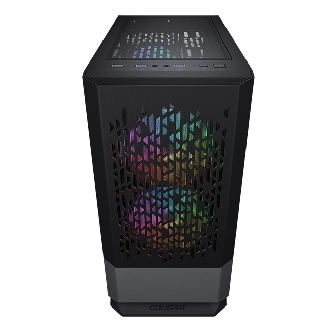 Gabinete Cougar MG140 Air RGB, Cristal Templado, 3 Ventiladores ARGB, M-ATX - CGR-5JM8B-AIR-RGB