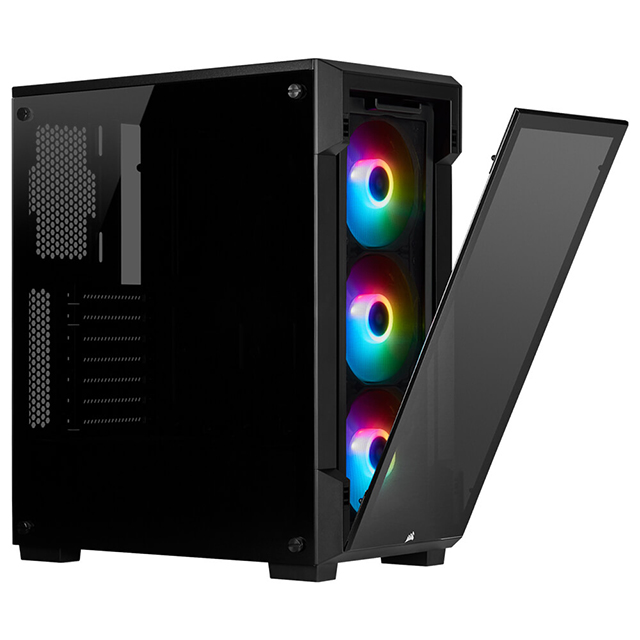 Gabinete Corsair ICUE 220T RGB Negro, Cristal Templado, 3 Ventiladores SP120 RGB PRO, ATX - CC-9011190-WW