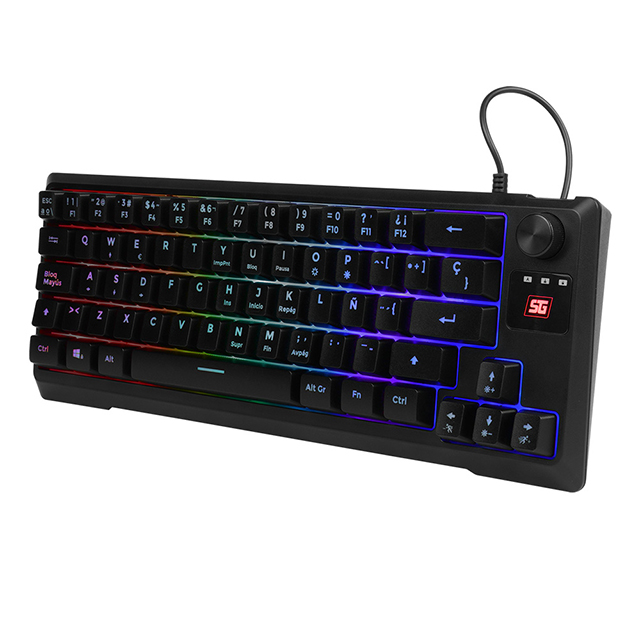 Teclado Gamer 65% Vorago Start The Game KB-506 | 7 Modos de iluminacion | Control de audio