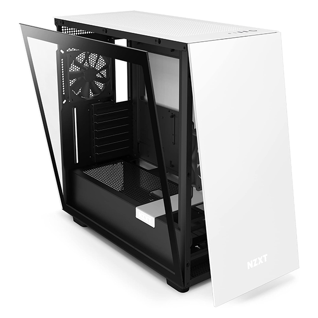 Gabinete NZXT H7 Blanco/Negro, E-ATX, Cristal Templado, 2 Ventiladores, Soporte GPU Vertical - CM-H71BG-01