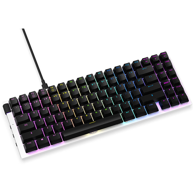 Teclado Mecánico Modular NZXT Function Mini TKL Blanco, Switches Gateron Red, RGB, Hot Swap, USB C, Ingles - KB-175US-WR