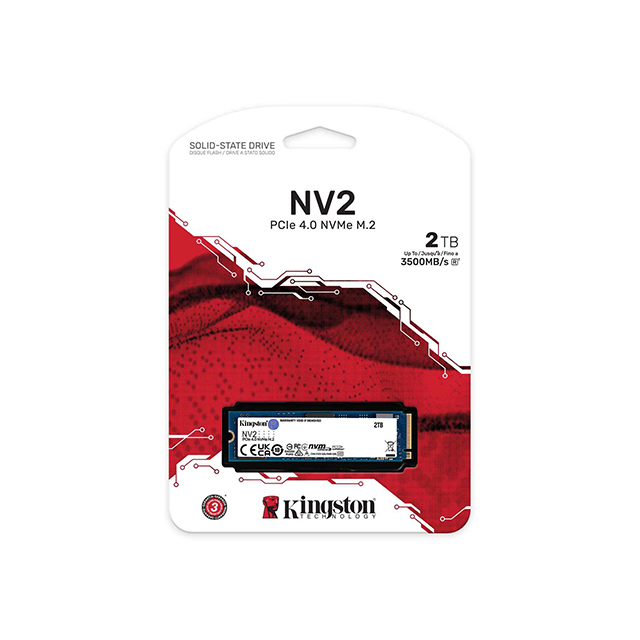 Unidad de Estado Solido SSD NVMe M.2 Kingston NV2 2000GB, 3500/2800 Mb/s, PCI Express 4.0 - SNV2S/2000G