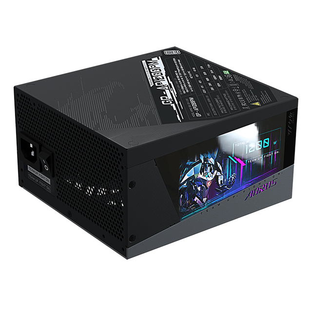 Fuente de Poder Gigabyte Aorus P1200W 80 Plus Platinum, Fully Modular, Smart FAN, Pantalla LCD - GP-AP1200G