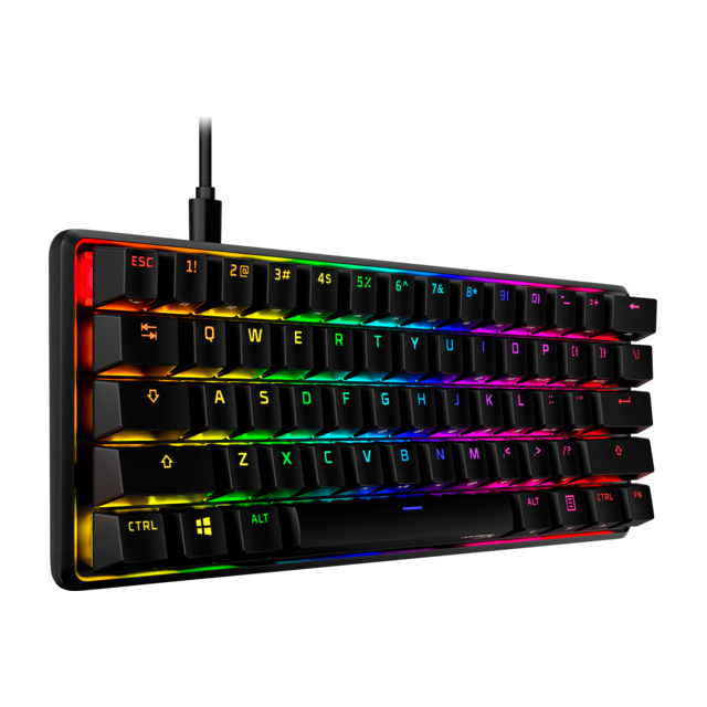 Teclado Mecánico HyperX Alloy Origins 60, RGB, Switches HX Aqua, Ingles - 56R61AA#ABA