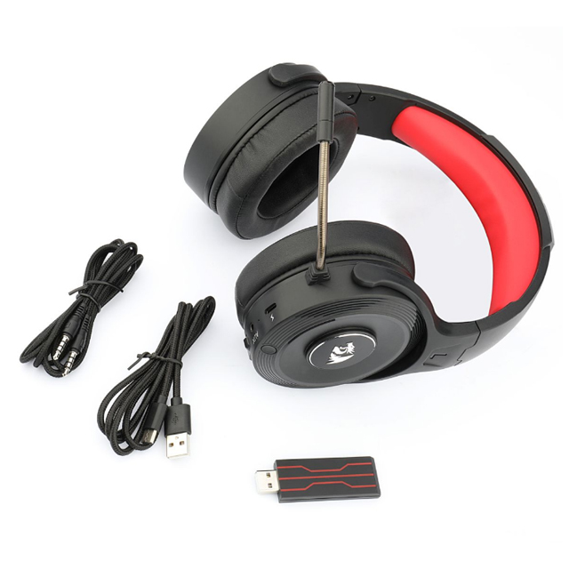 Diadema Gamer Redragon Pelops H818, Inalámbrico, 7.1 Virtual / USB / 3.5mm / PC / Nintendo Switch, Xbox, PS4