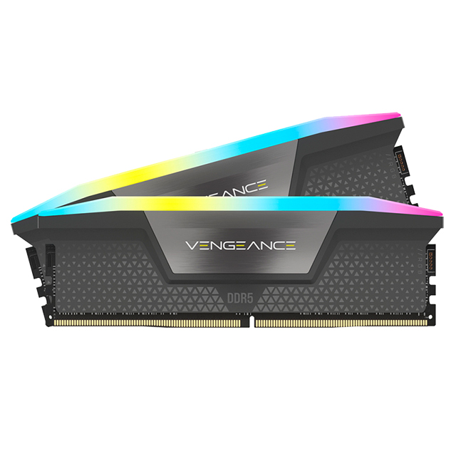 Memoria RAM Corsair Vengeance RGB, 64GB, 2x32, DDR5, 5200MHz, CL40, Negro - CMH64GX5M2B5200C40