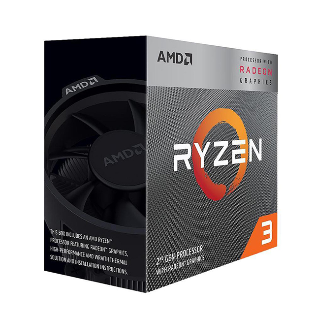 Procesador AMD Ryzen 3 3200G, 4 Cores, 4 Threads, Radeon Vega 8 Graphics, 3.6Ghz Base, 4.0Ghz Max, Socket AM4, Wraith Stealth.