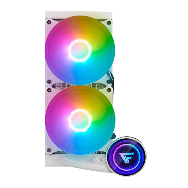 Enfriamiento Liquido GameFactor LQG601-WH RGB, 240mm, Compatible con Socket LGA1700