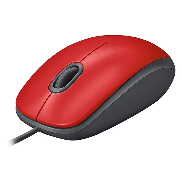 Mouse Logitech M110 Silent Rojo, Alámbrico, 3 Botones, 1,000 DPI - 910-005492