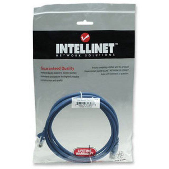 Cable de Red INTELLINET Azul, 2 m, Cat5e, RJ-45/RJ-45, Macho/Macho - 318983