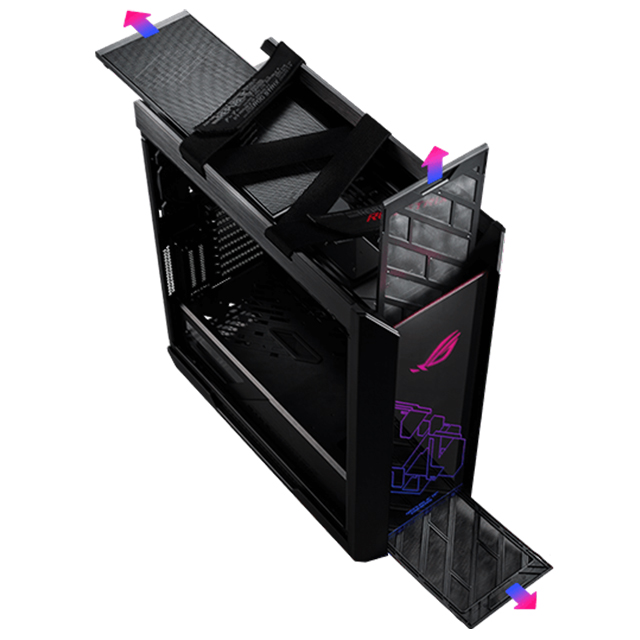 Gabinete Asus ROG Strix GX601 Helios, E-ATX, Cristal Templado, Aura Sync, RGB