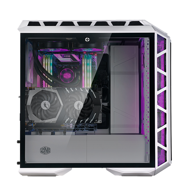 Gabinete Cooler Master MasterCase H500P Mesh White ARGB, 2 Ventiladores 120mm, Cristal Templado - MCM-H500P-WGNN-S01