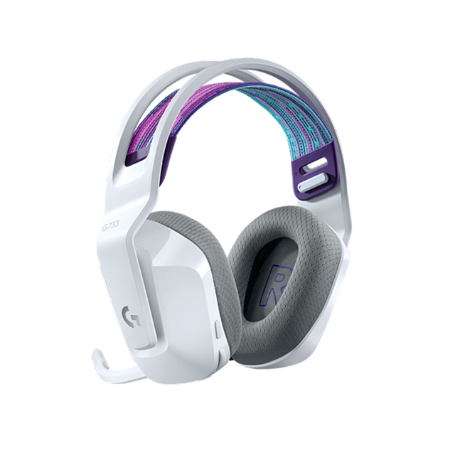 Diadema Logitech G733 Lightspeed Inalámbrico Blanco, RGB Lightsync, USB, PC, PS4, 7.1 Surround - 981-000882