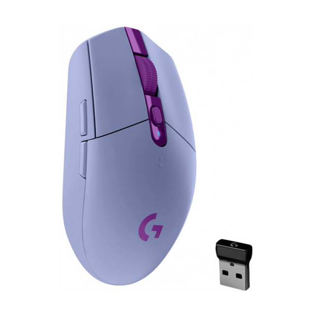 Mouse Logitech G305 Lightspeed, Lila, Inalámbrico, 12,000 DPI - 910-006021