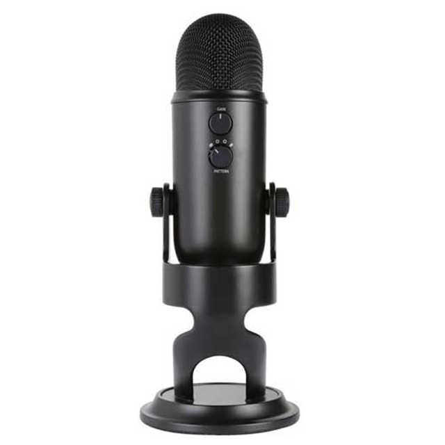 Microfono Blue Yeti Blackout, Plug-And-Play USB, (Logitech) - 988-000100 