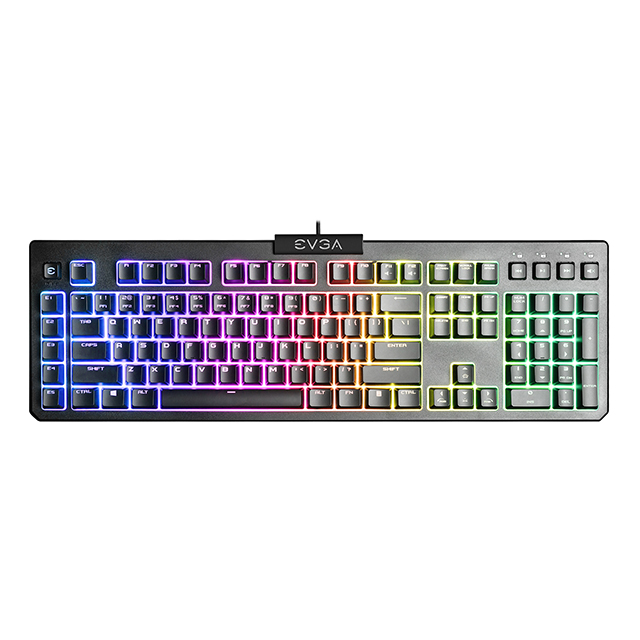 Teclado de Membrana EVGA Z12 RGB Gaming, Macros programables, Resistente al agua, Ingles - 834-W0-12US-KR