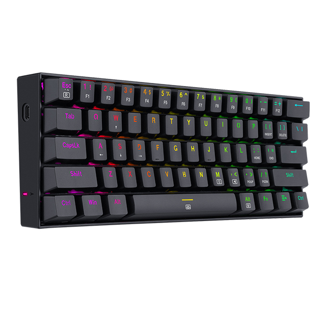 Teclado Gamer Mecanico 60% Redragon Dragonborn K630RGB Black, Switches Redragon Red