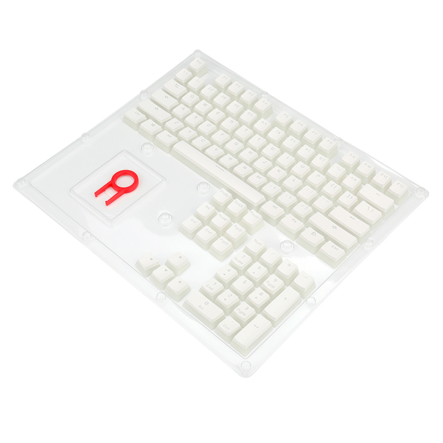 Gaming Keycaps Para Teclado Mecanico Redragon Scarab A130 White, 105 Teclas, Translucidas